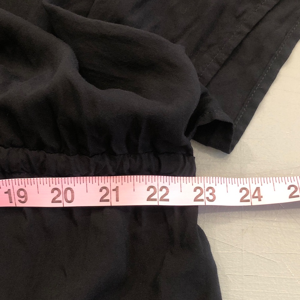 Lands' End Med/Large Black Drawstring Waist Tunic Swimsuit Cover Up 100% Modal - Picture 8 of 11